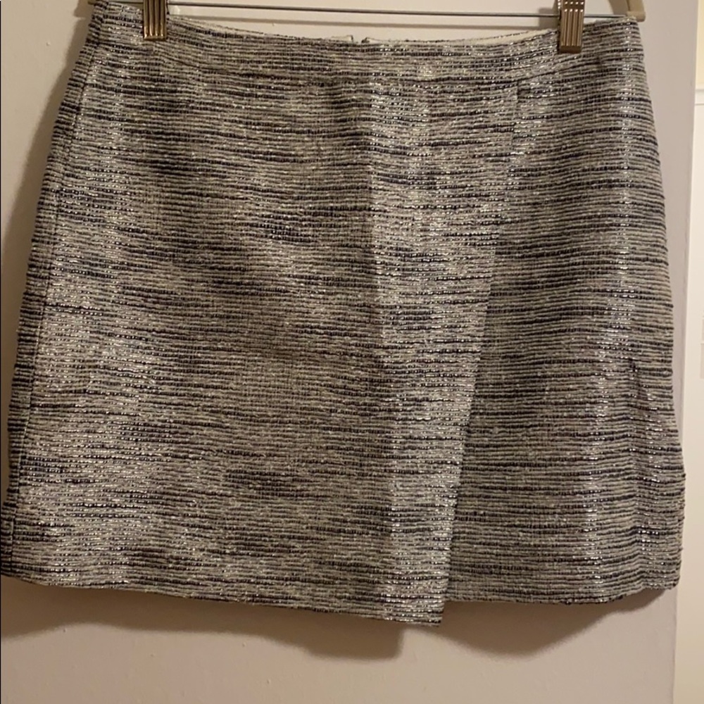 J. Crew Metallic Tweed Skirt
